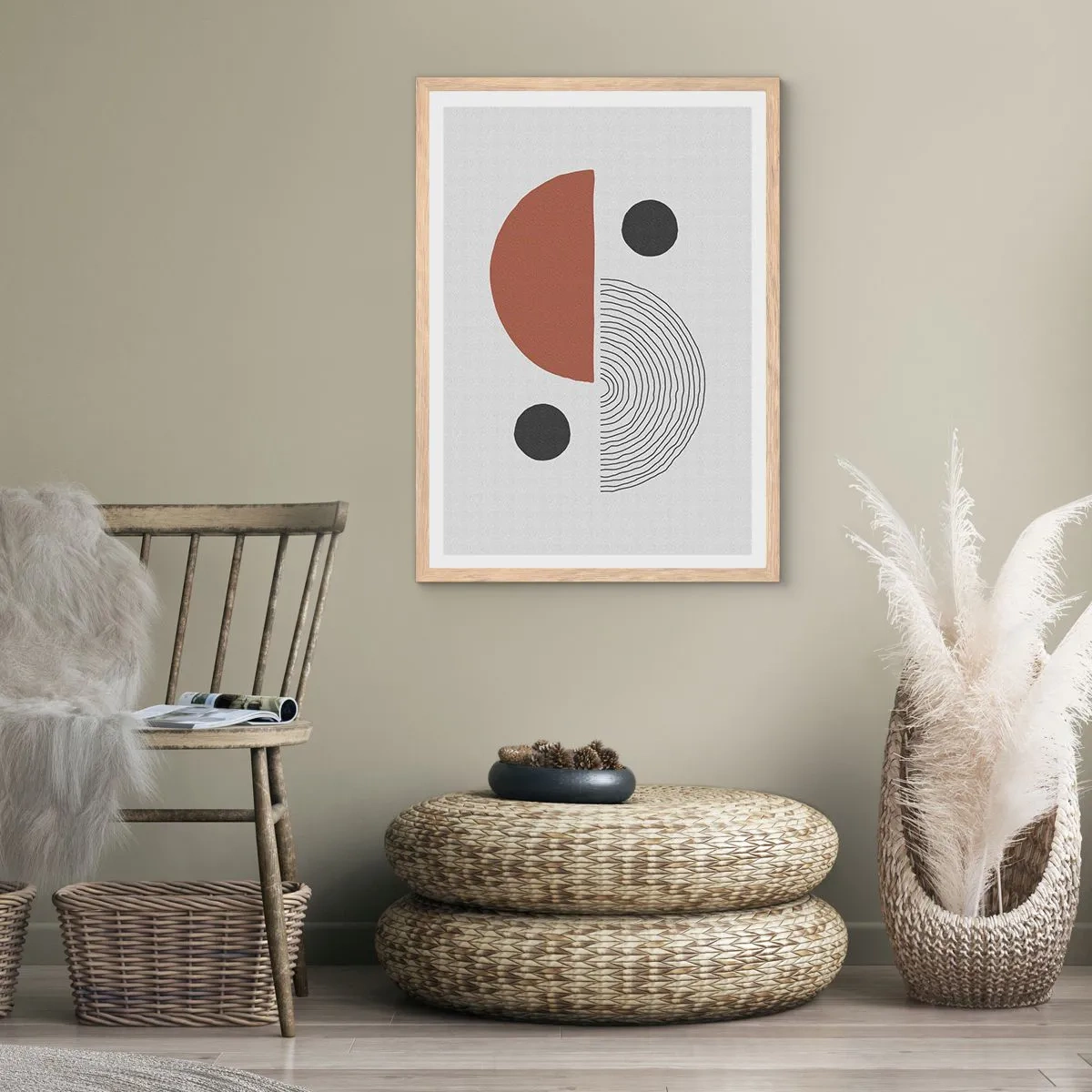 Poster in einem Rahmen aus heller Eiche - Perfektion des Rades - 40x50 cm