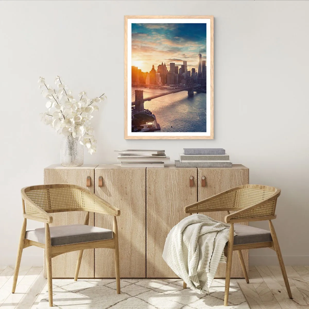 Poster in einem Rahmen aus heller Eiche - Westliches Kulturdenkmal - 70x100 cm
