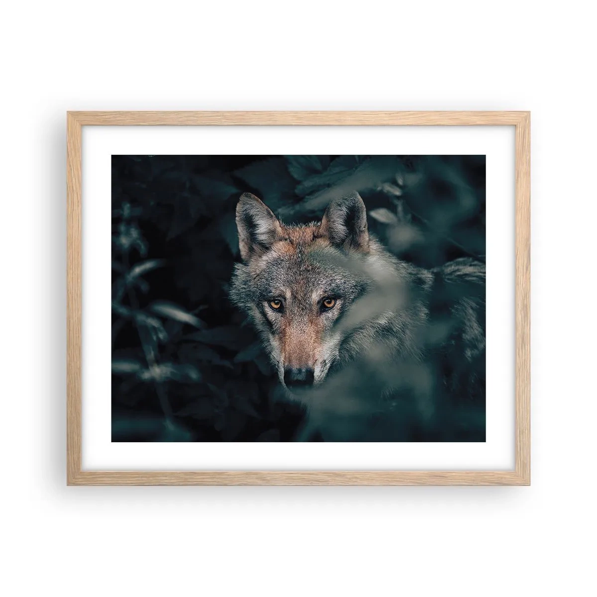 Poster in einem Rahmen aus heller Eiche - Jäger - 50x40 cm