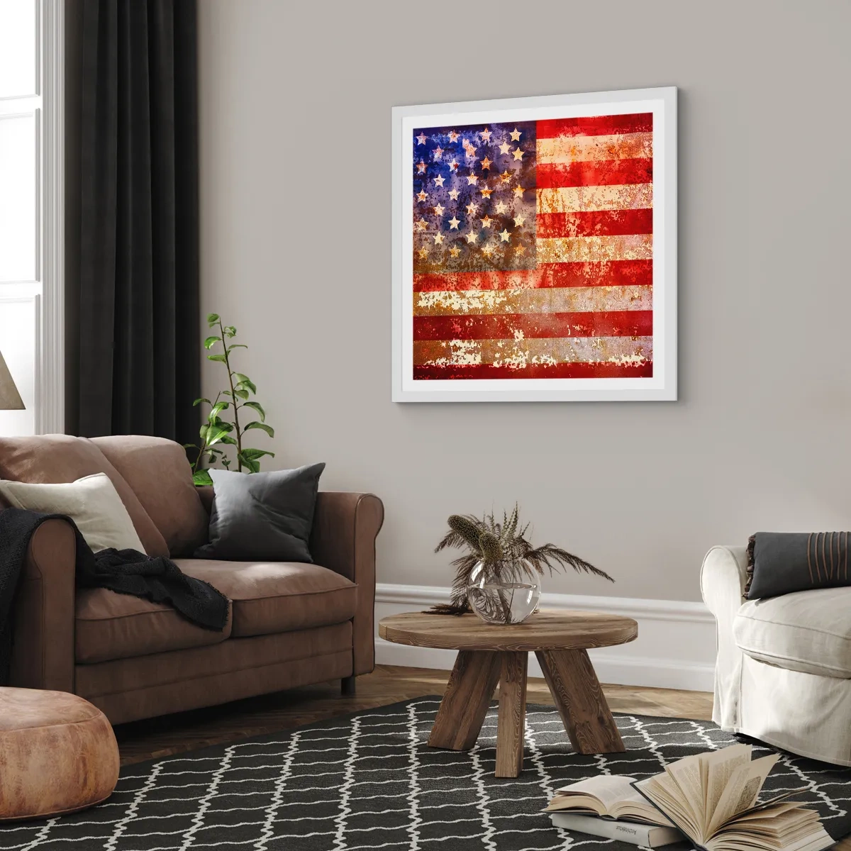 Poster in einem weißen Rahmen - Ruhm verblasst nicht - 30x30 cm