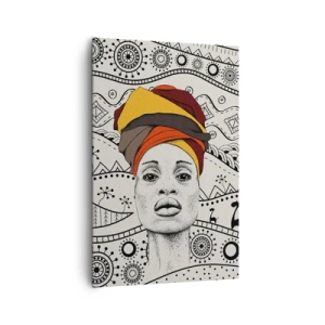 Bild auf Leinwand - Leinwandbild - Afrikanisches Porträt - 80x120 cm