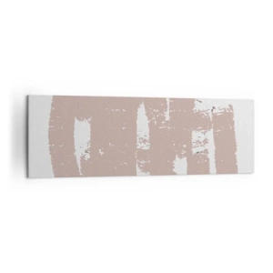 Bild auf Leinwand - Leinwandbild - Zartrosa Formen auf hellem Hintergrund - 160x50cm - Abstraktion in zartem Rosa - Moderne Wanddekoration für Wohnzimmer und Schlafzimmer ARTTOR