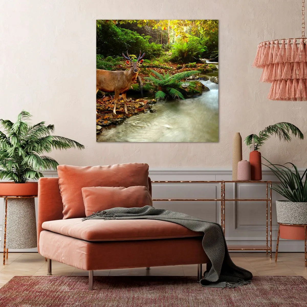 Bild auf Leinwand - Leinwandbild - Willkommen in meiner Welt - 30x30 cm