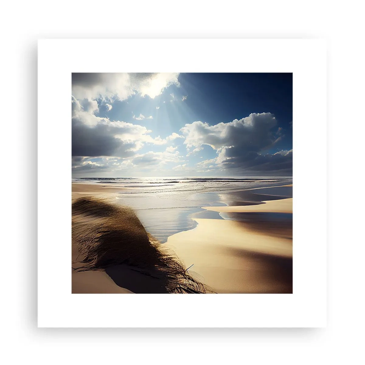 Poster - Strand, wilder Strand - 30x30 cm