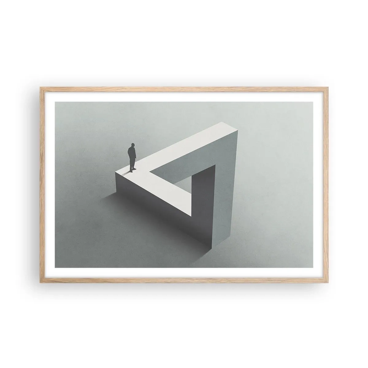 Poster in einem Rahmen aus heller Eiche - Es ist also doch möglich - 91x61 cm