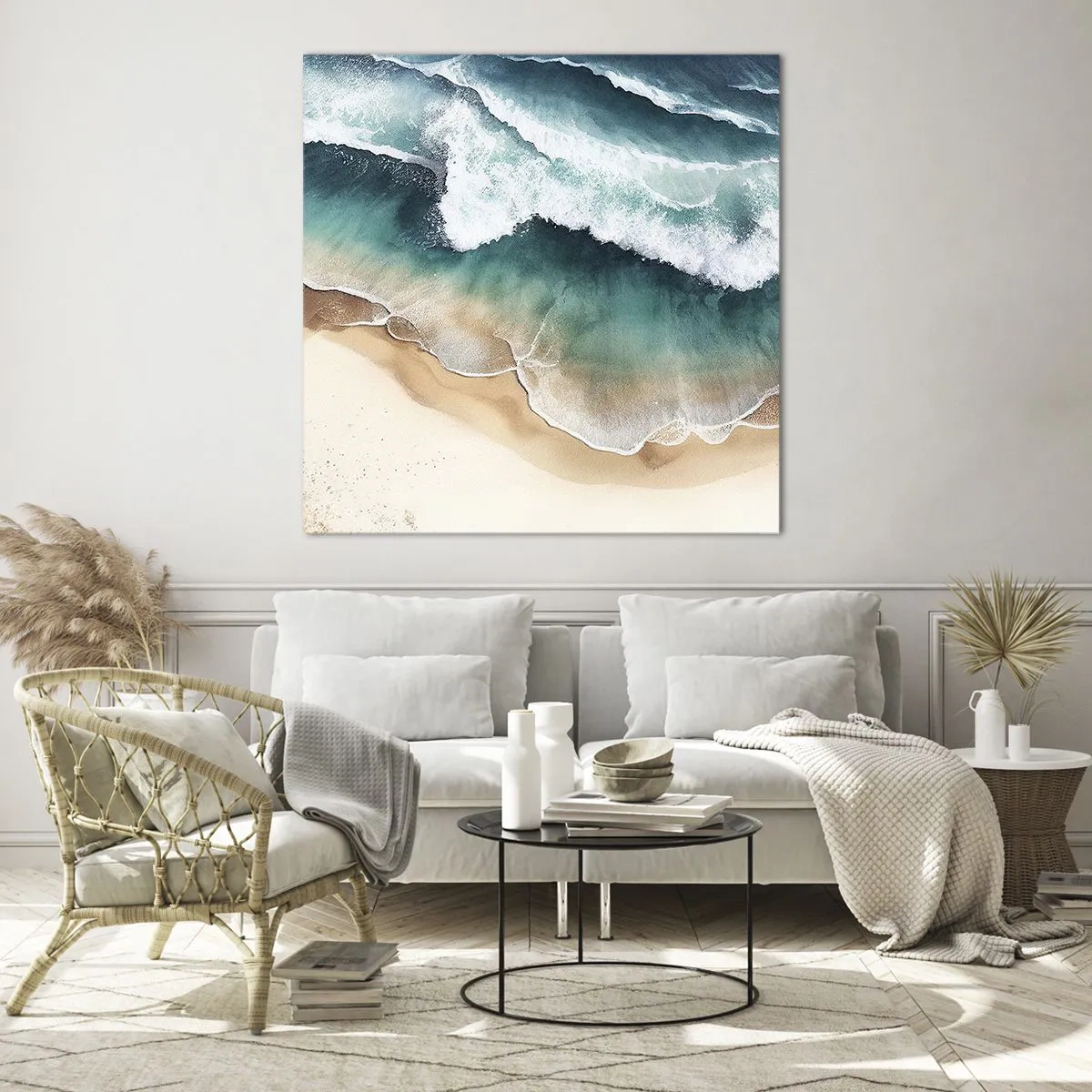 Glasbild - Bild auf glas - Das ewige Treffen - 40x40 cm