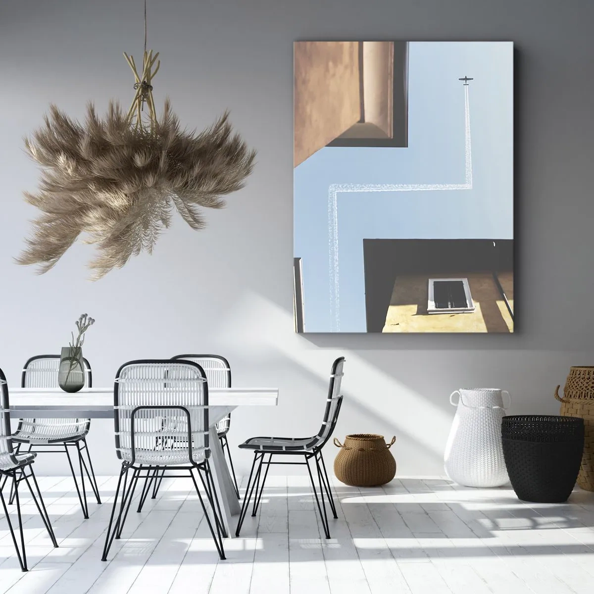 Bild auf Leinwand - Leinwandbild - Über dem Stadtlabyrinth - 65x120 cm