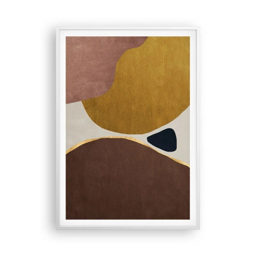 Poster in einem weißen Rahmen - Abstraktion – ein Ort im Raum - 70x100 cm