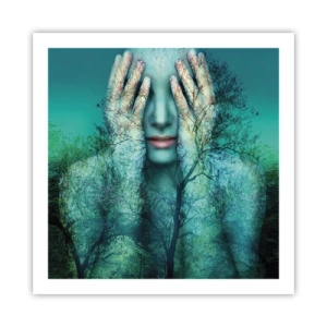 Poster - Eingetaucht in Blau - 60x60 cm