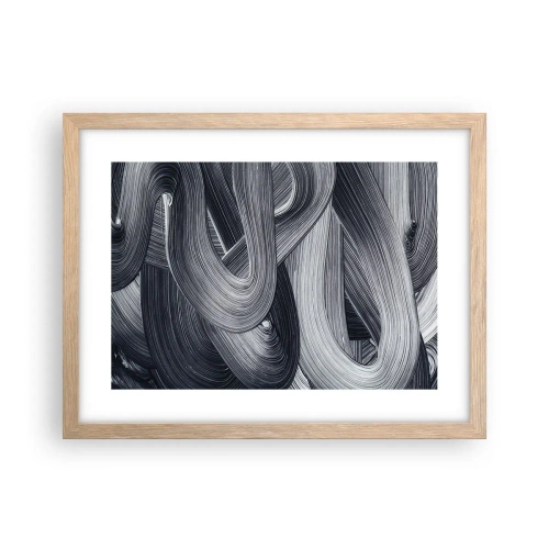 Poster in einem Rahmen aus heller Eiche - Die Fließfähigkeit der Realität - 40x30 cm