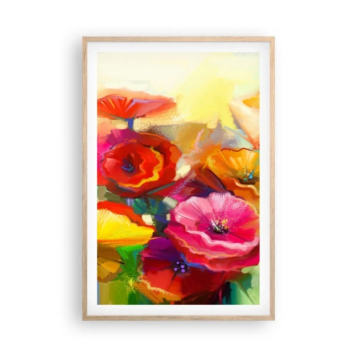 Poster in einem Rahmen aus heller Eiche - Nicht nur rot - 61x91 cm