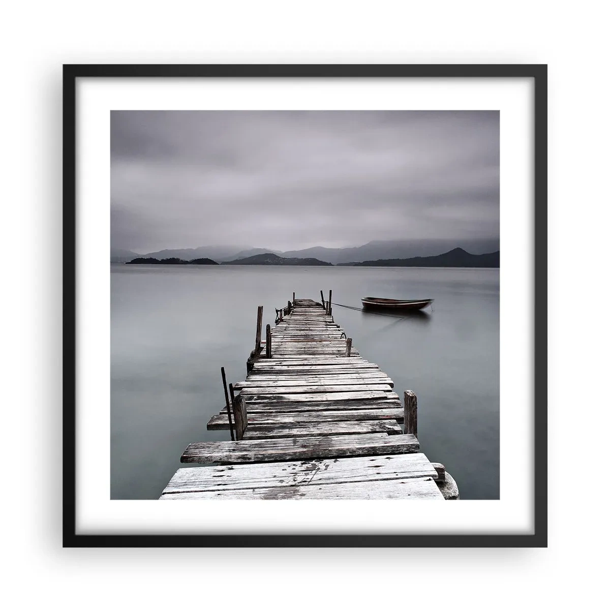 Poster in einem schwarzem Rahmen - Du kannst morgen gehen - 50x50 cm