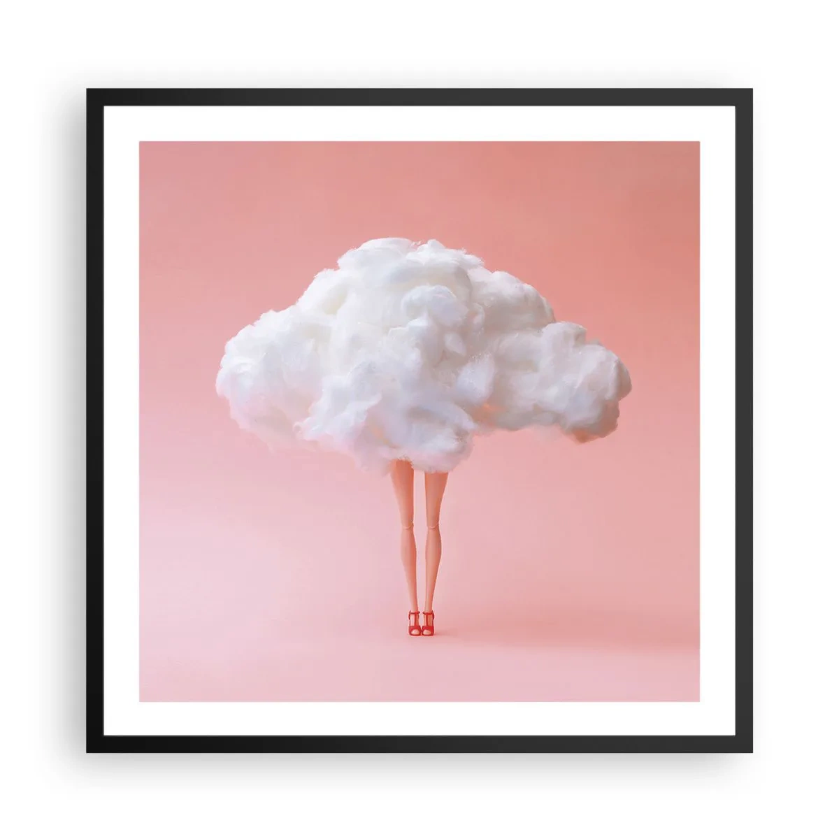 Poster in einem schwarzem Rahmen - Süßes Versprechen - 60x60 cm