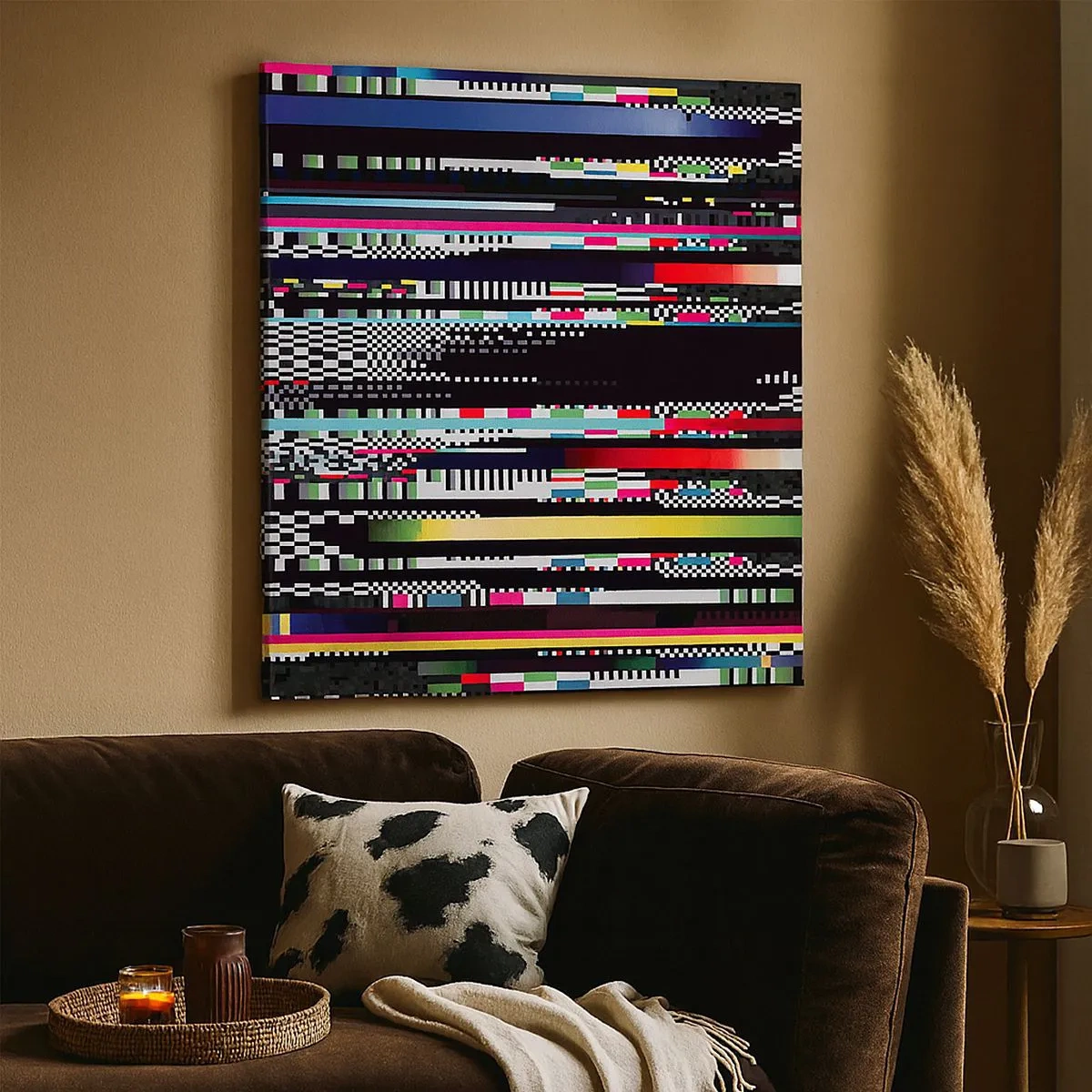 Bild auf Leinwand - Leinwandbild - Das Kontrollbild der Realität - 30x30 cm