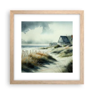 Poster in einem Rahmen aus heller Eiche - Abseits vom Trubel - 30x30 cm