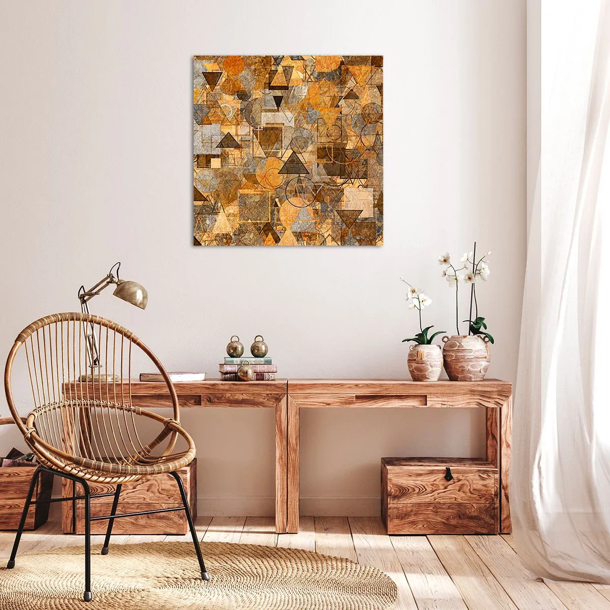 Bild auf Leinwand - Leinwandbild - Die Welt in Form - 70x70 cm
