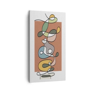 Bild auf Leinwand - Leinwandbild - Abstraktion: bunter Tanz - 45x80 cm