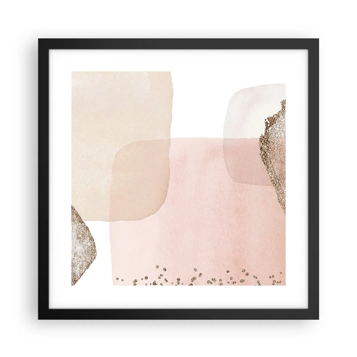 Poster in einem schwarzem Rahmen - Ein Blick durch die Farbe - 40x40 cm