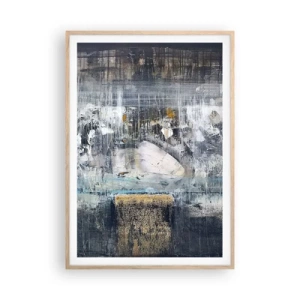 Poster in einem Rahmen aus heller Eiche - Wie auf Eis, wie nach Dezember - 70x100 cm