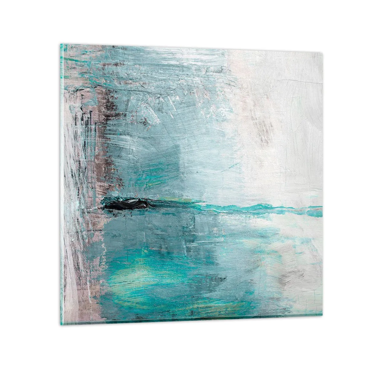 Glasbild - Bild auf glas - Horizontal in Blau - 40x40 cm