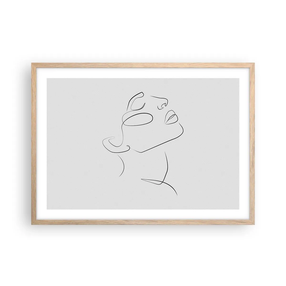 Poster in einem Rahmen aus heller Eiche - Die Drehungen und Wendungen der Träume - 70x50 cm