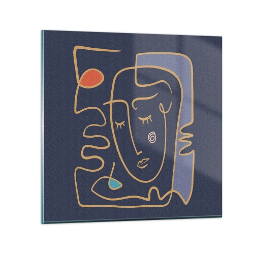 Glasbild - Bild auf glas - In Gedanken - 40x40 cm