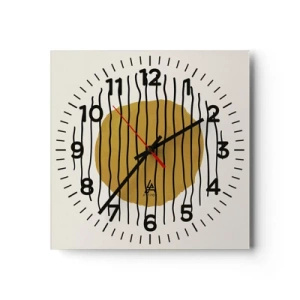 Wanduhr - Glasuhr - Abstraktion, die vor Hitze zittert - 30x30 cm