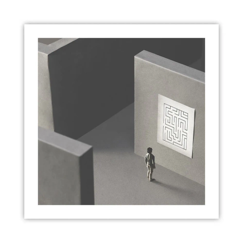 Poster - Aber wo bin ich? - 50x50 cm