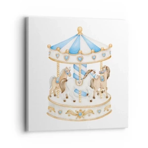 Bild auf Leinwand - Leinwandbild - Süße Kindheit - 30x30 cm