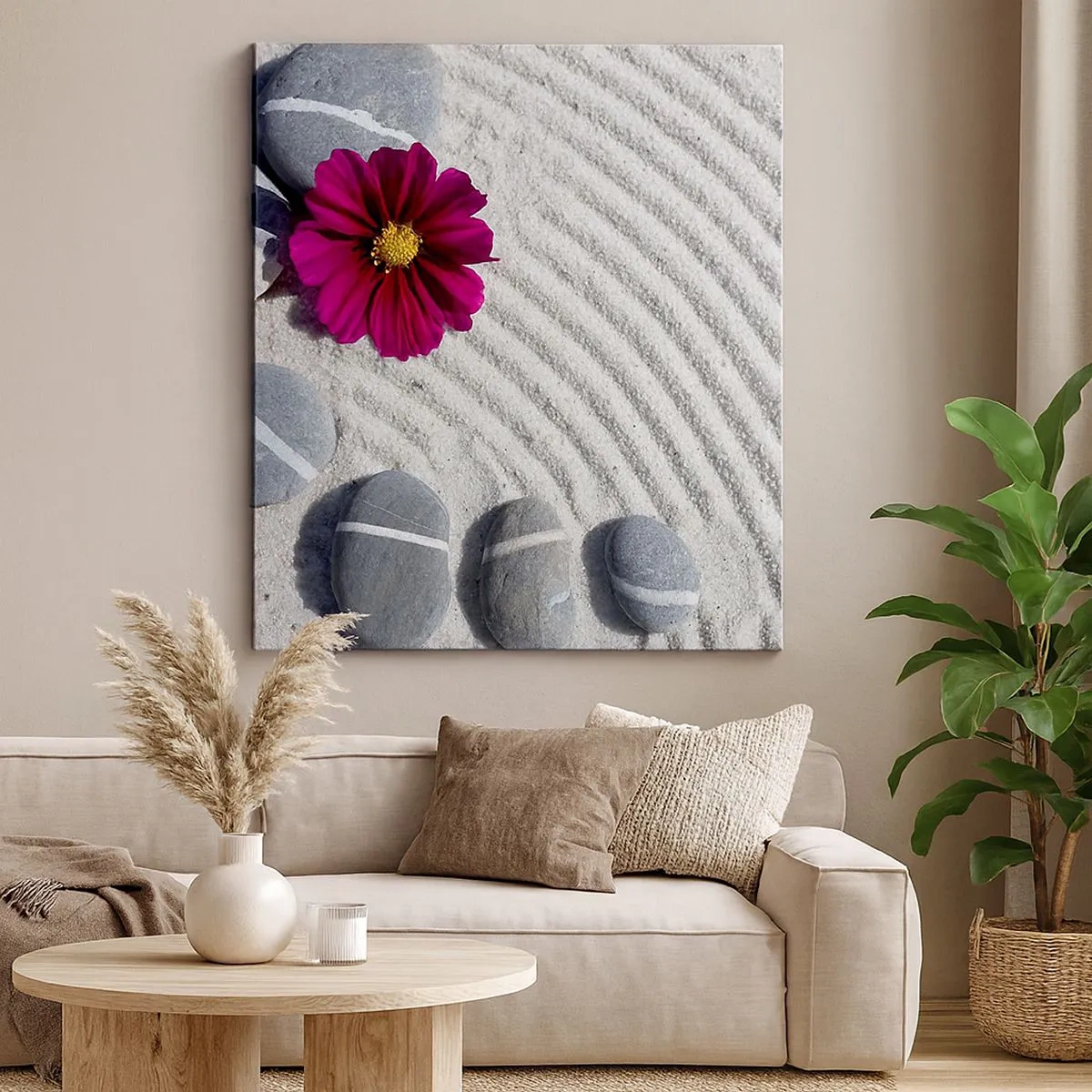 Bild auf Leinwand - Leinwandbild - Energie und Ruhe des Zauberkreises der Natur - 30x30 cm