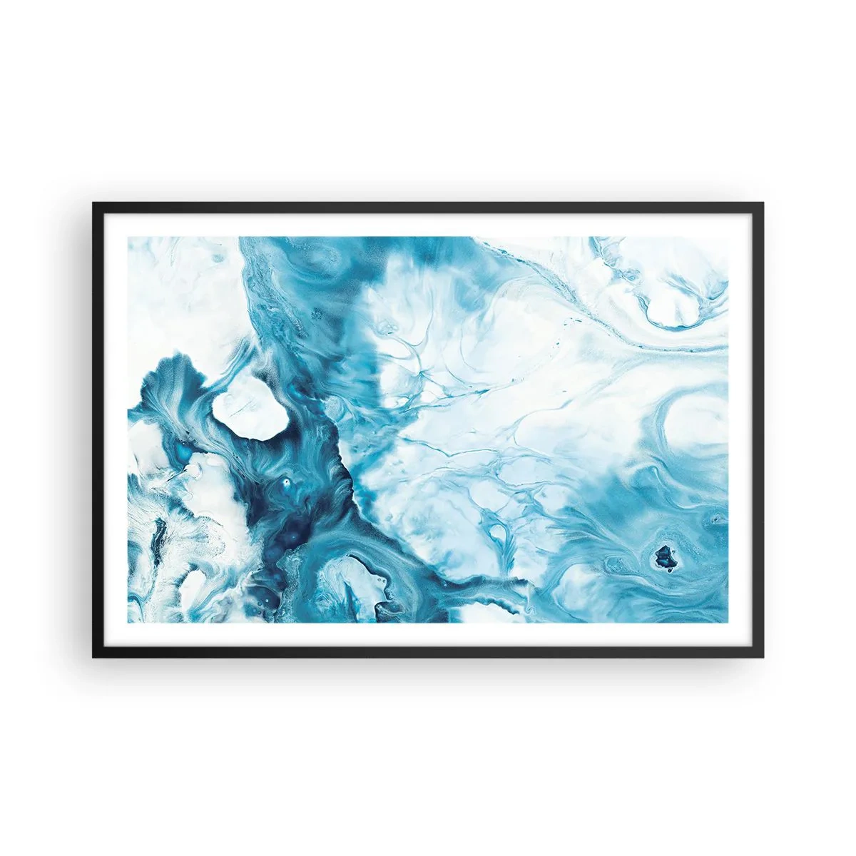 Poster in einem schwarzem Rahmen - Blaues Konzert - 91x61 cm