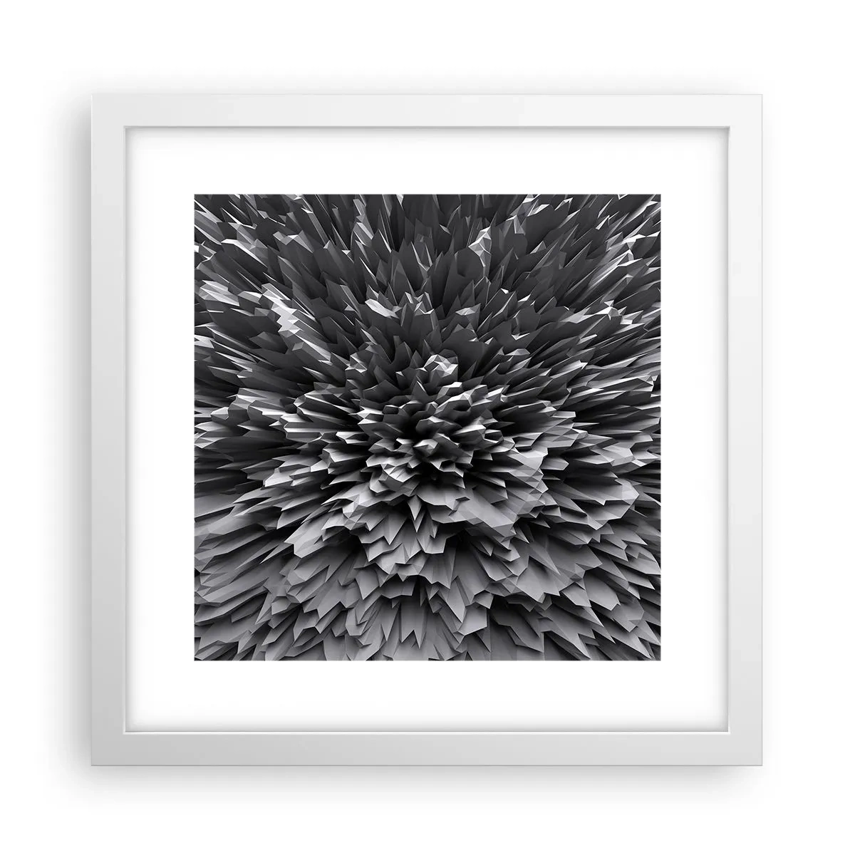 Poster in einem weißen Rahmen - Härter kann es nicht werden - 30x30 cm