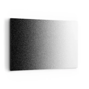 Bild auf Leinwand - Leinwandbild - Minimalistischer Schwarz-Weiß-Farbverlauf im Punkt - 120x80cm - Dem Licht entgegen - Moderne Wanddekoration für Wohnzimmer und Schlafzimmer ARTTOR