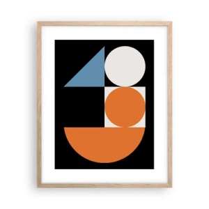 Poster in einem Rahmen aus heller Eiche - Bebilderte Anordnung - 40x50 cm