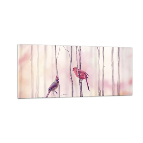 Glasbild - Bild auf glas - Geschichte vom rosa Wald - 100x40 cm