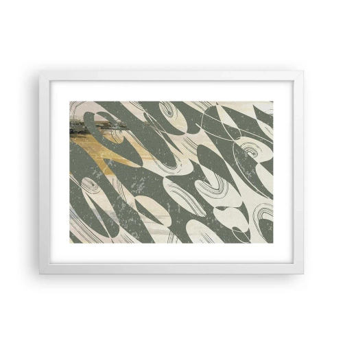 Poster in einem weißen Rahmen - Rhythmische Abstraktion - 40x30 cm