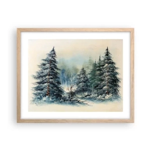 Poster in einem Rahmen aus heller Eiche - Bereit für Weihnachten - 50x40 cm