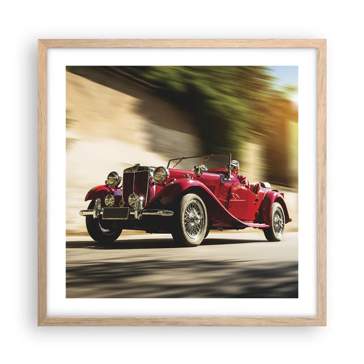 Poster in einem Rahmen aus heller Eiche - Schöner als Nike von Samothrake - 50x50 cm