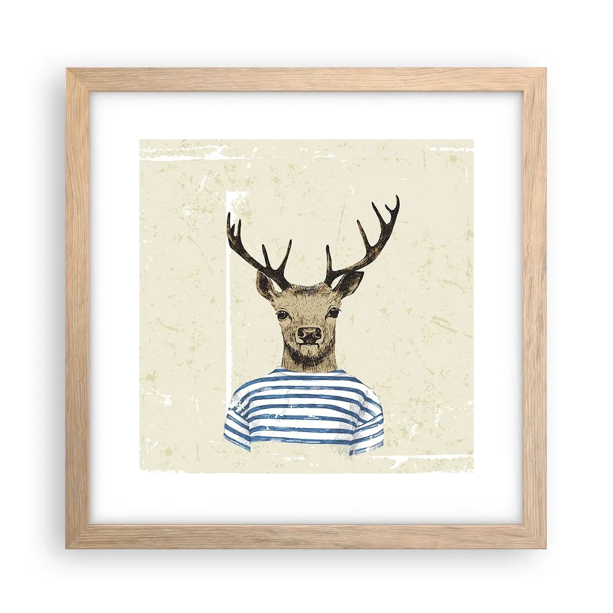 Poster in einem Rahmen aus heller Eiche - Weil ich gestreifte T-Shirts mag! - 30x30 cm