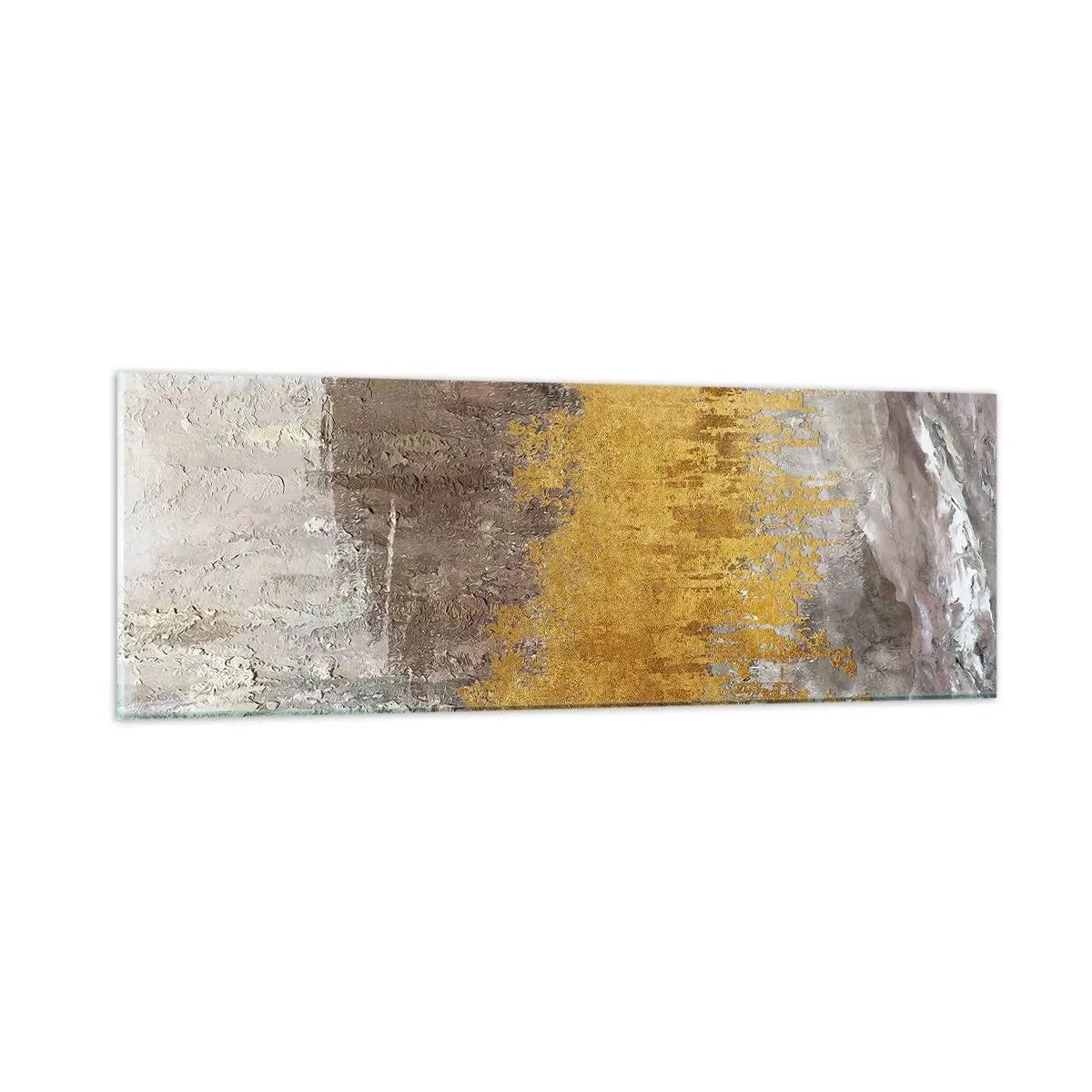 Glasbild - Bild auf glas - Goldene Explosion - 90x30 cm