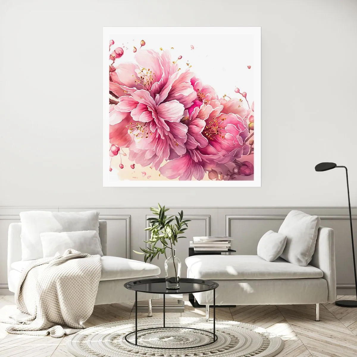 Poster - Kirschblütenblüte - 30x30 cm