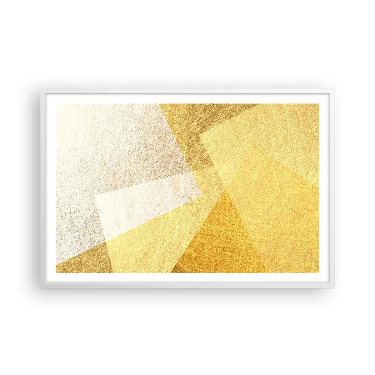 Poster in einem weißen Rahmen - Geometriewetter - 91x61 cm