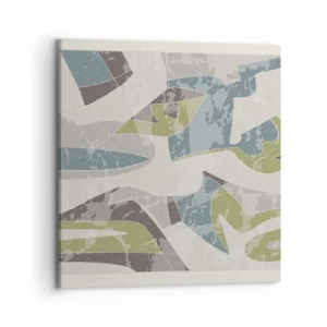 Bild auf Leinwand - Leinwandbild - Komposition hinter dem Glas - 70x70 cm