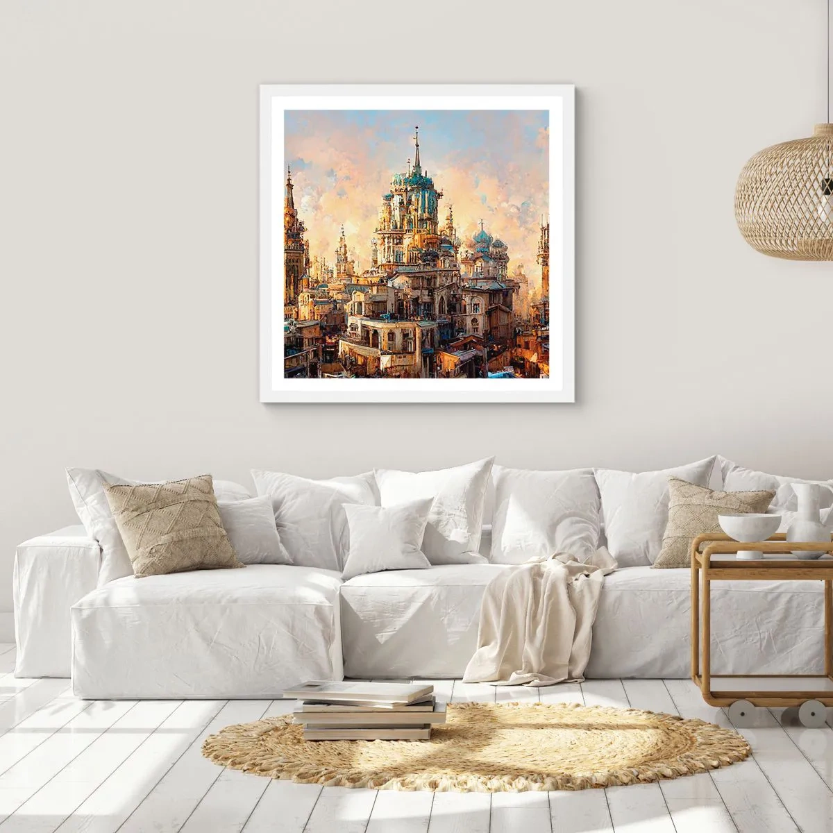 Poster in einem weißen Rahmen - Stadt der Städte - 60x60 cm