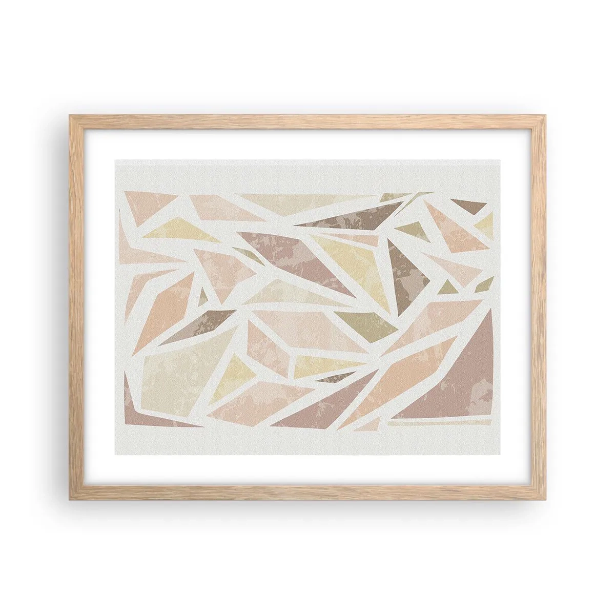 Poster in einem Rahmen aus heller Eiche - Buntglas-Komposition - 50x40 cm