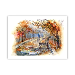 Poster - Gemeinsam im Herbst wandern - 70x50 cm