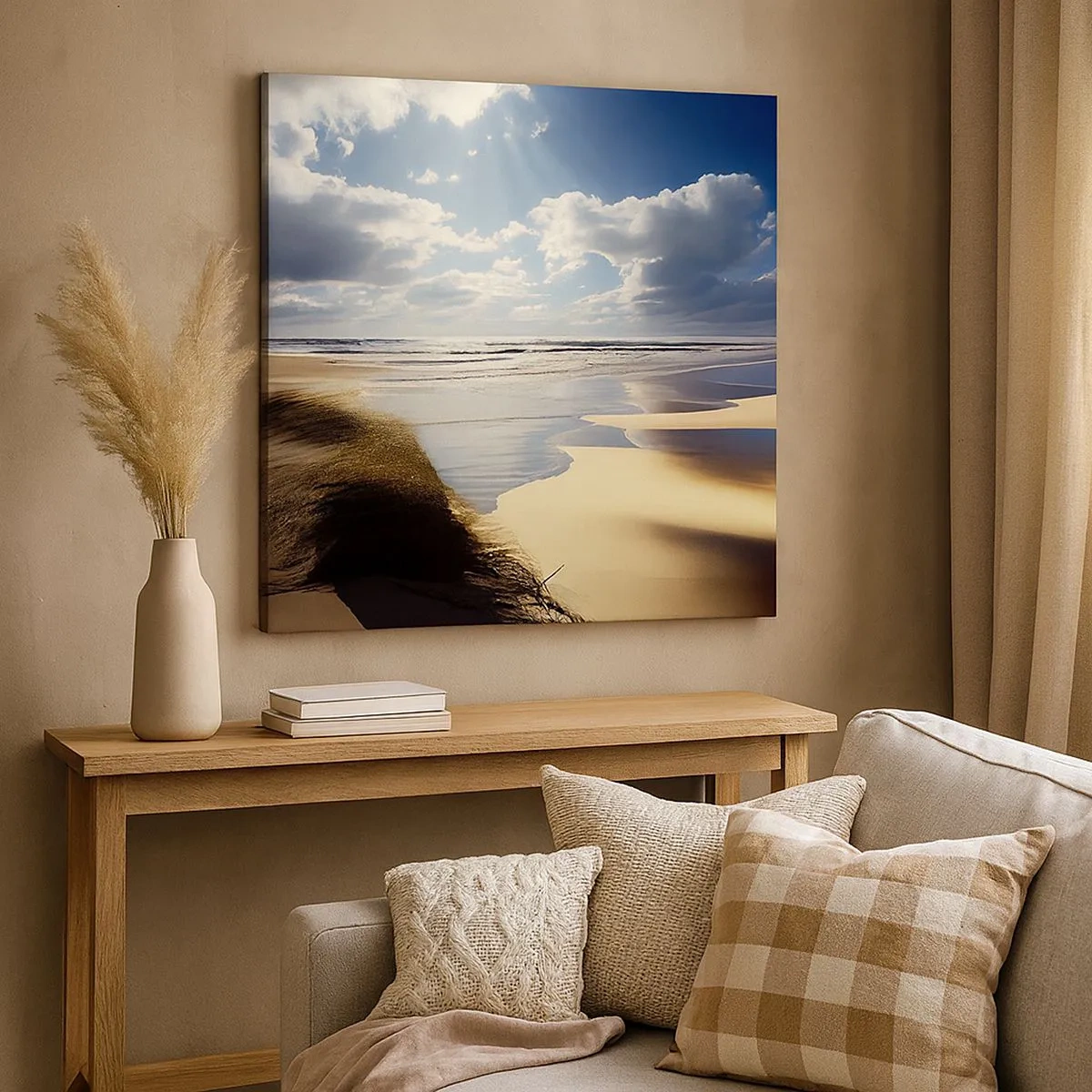 Bild auf Leinwand - Leinwandbild - Strand, wilder Strand - 30x30 cm