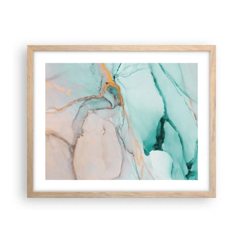 Poster in einem Rahmen aus heller Eiche - Ein Tanz der Formen und Farben - 50x40 cm