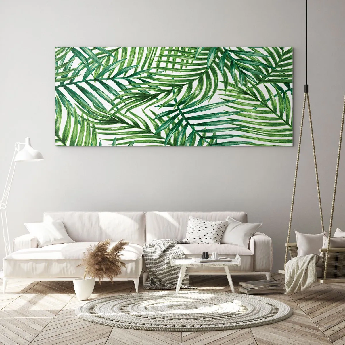 Glasbild - Bild auf glas - Unter dem grünen Baldachin - 100x40 cm