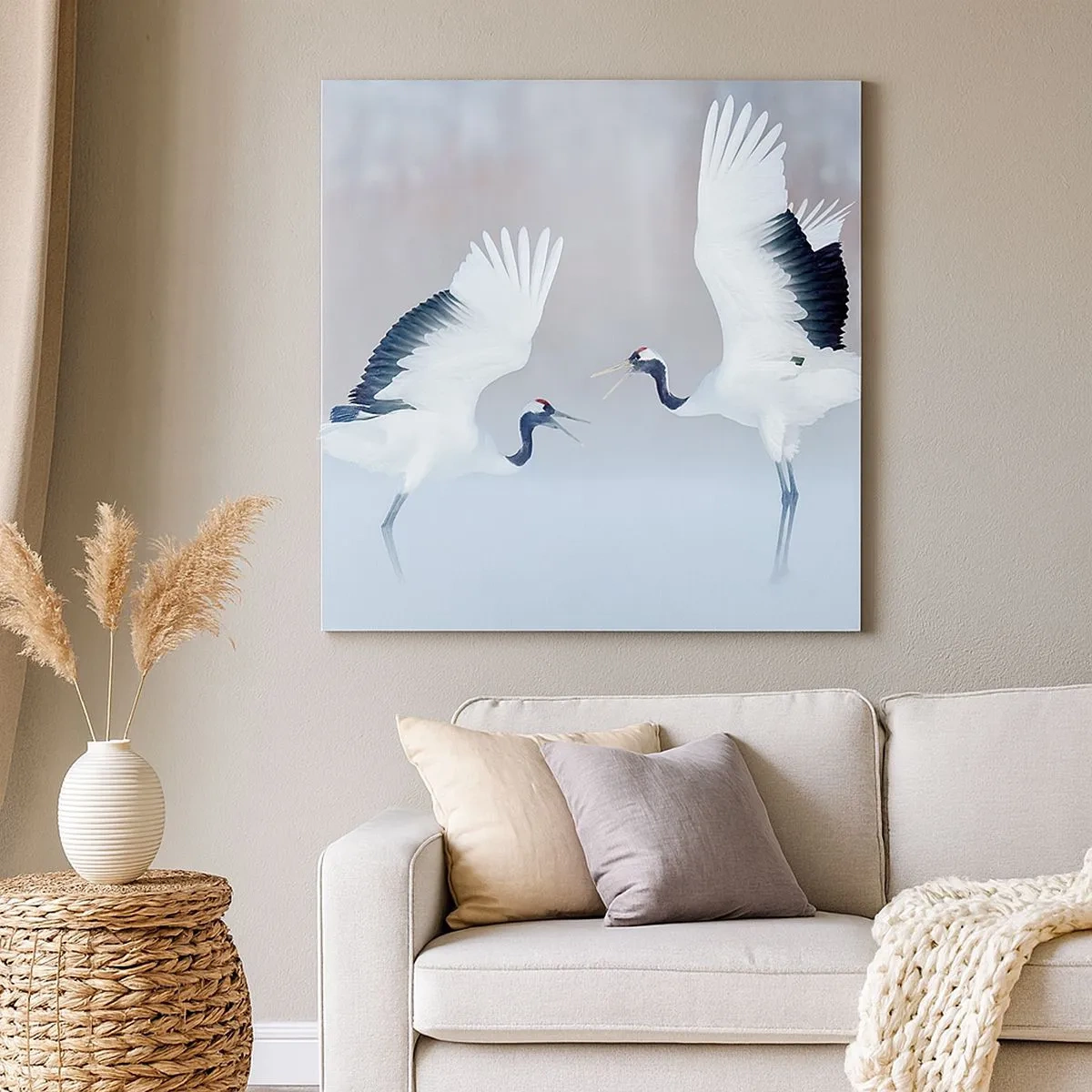 Bild auf Leinwand - Leinwandbild - Tanz im Nebel - 30x30 cm